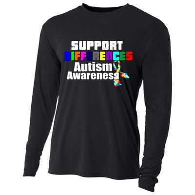 Support Differences Autism Awareness Cooling Performance Long Sleeve Crew