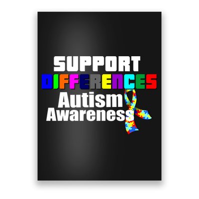 Support Differences Autism Awareness Poster