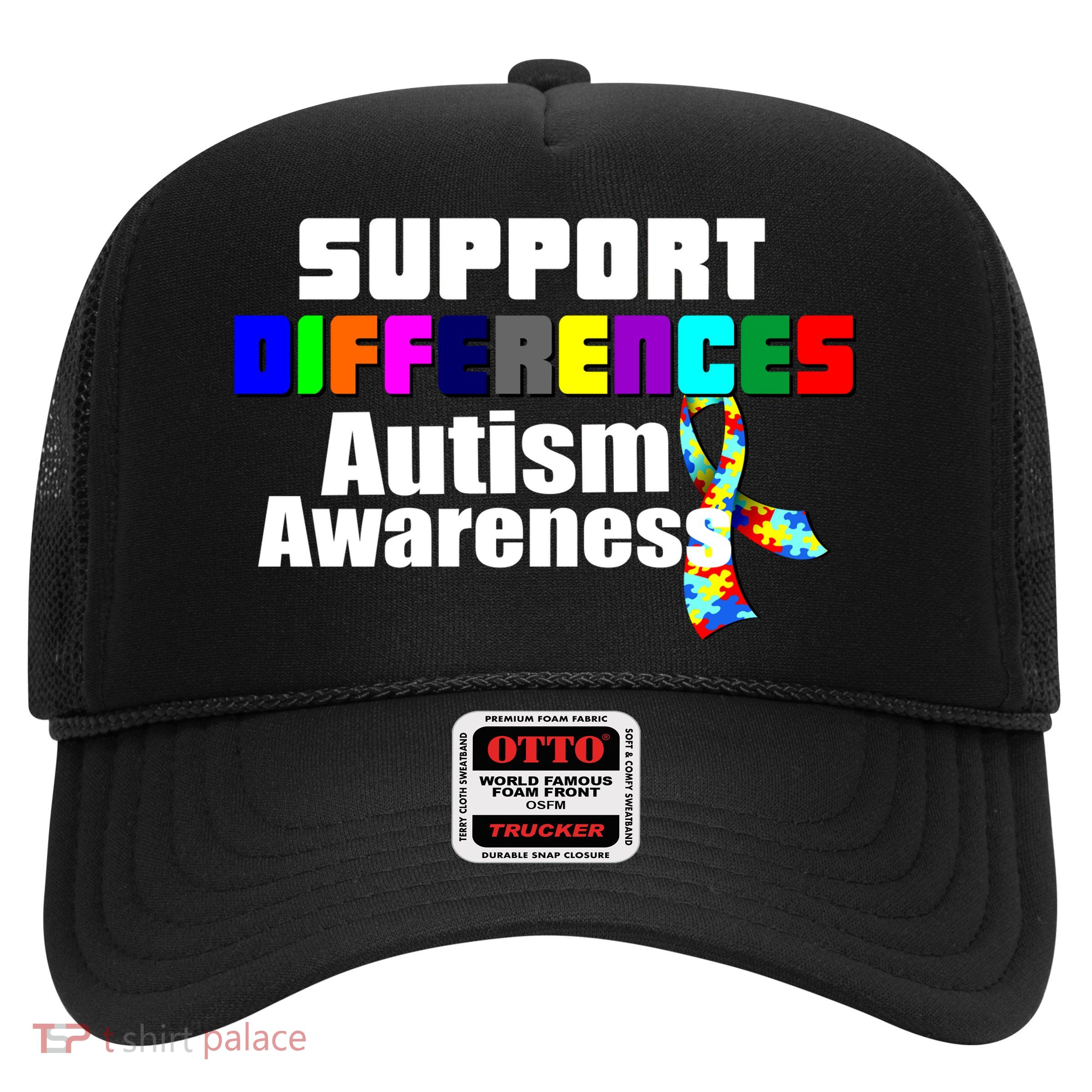 Support Differences Autism Awareness Trucker Hat
