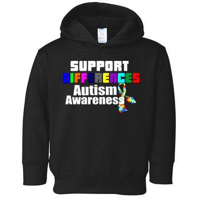 Support Differences Autism Awareness Toddler Hoodie
