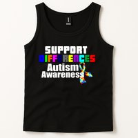 Support Differences Autism Awareness Tank Top