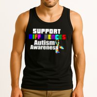 Support Differences Autism Awareness Tank Top