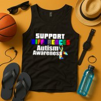 Support Differences Autism Awareness Tank Top