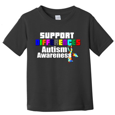Support Differences Autism Awareness Toddler T-Shirt