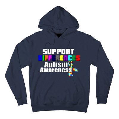 Support Differences Autism Awareness Hoodie