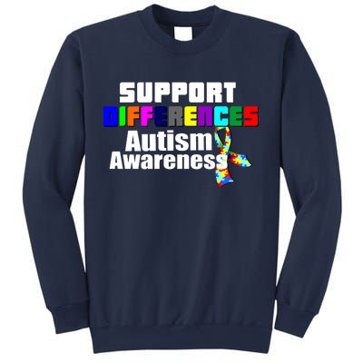 Support Differences Autism Awareness Sweatshirt