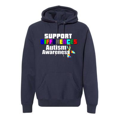 Support Differences Autism Awareness Premium Hoodie