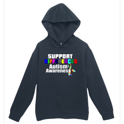 Support Differences Autism Awareness Urban Pullover Hoodie