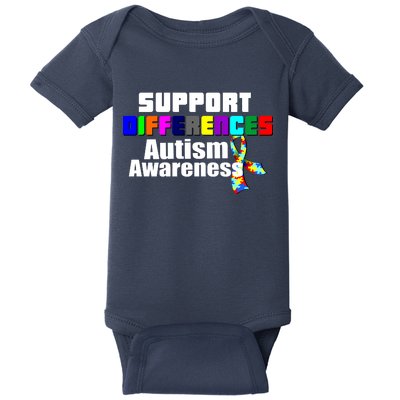 Support Differences Autism Awareness Baby Bodysuit