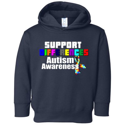 Support Differences Autism Awareness Toddler Hoodie