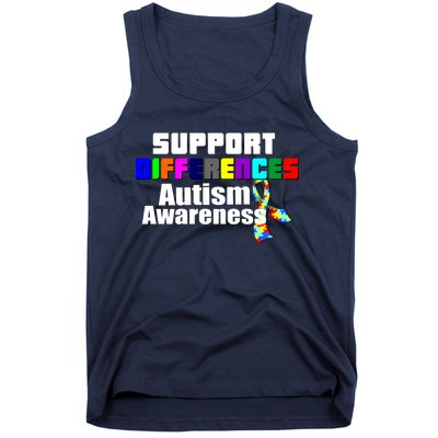 Support Differences Autism Awareness Tank Top