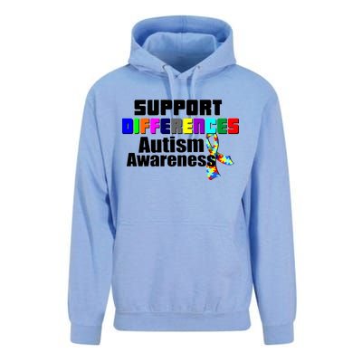 Support Differences Autism Awareness Unisex Surf Hoodie