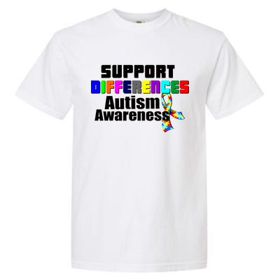 Support Differences Autism Awareness Garment-Dyed Heavyweight T-Shirt