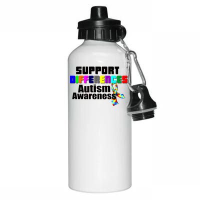 Support Differences Autism Awareness Aluminum Water Bottle