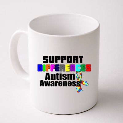 Support Differences Autism Awareness Coffee Mug