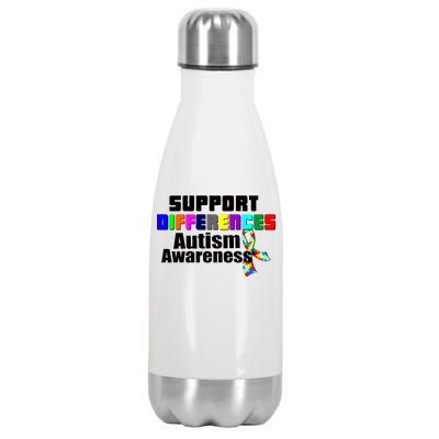 Support Differences Autism Awareness Stainless Steel Insulated Water Bottle