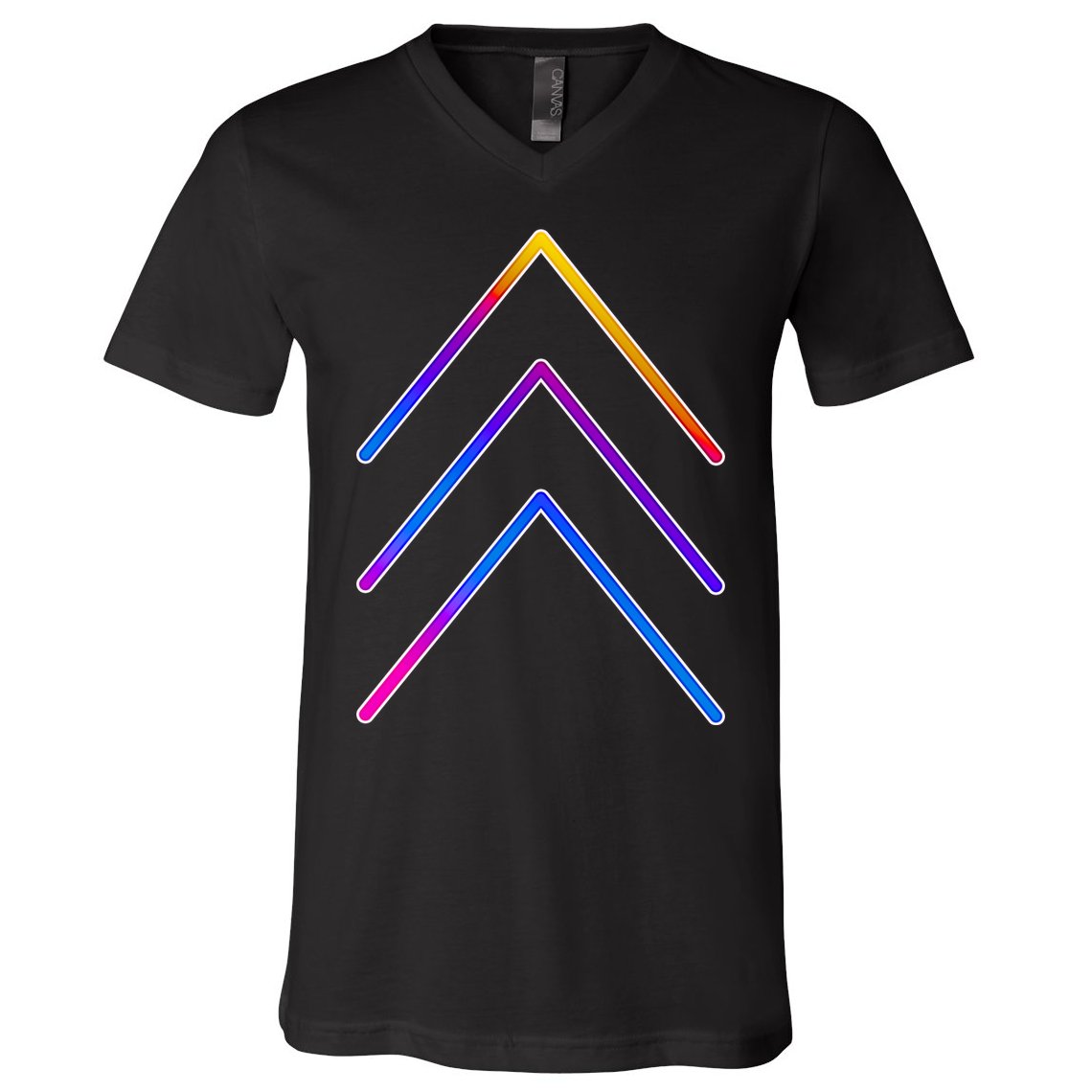 Support Down Syndrome 3 Arrows V-Neck T-Shirt