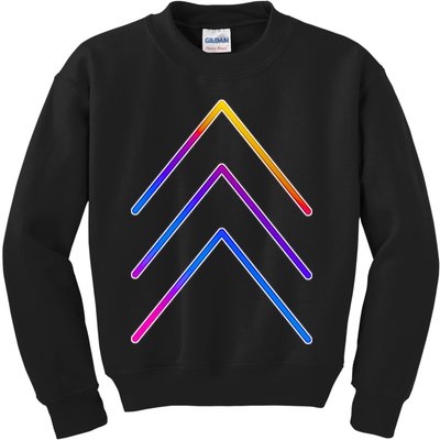 Support Down Syndrome 3 Arrows Kids Sweatshirt