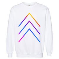 Support Down Syndrome 3 Arrows Garment-Dyed Sweatshirt