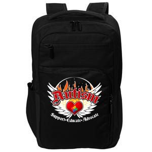 Support Educate Advocate - Autism Flames Impact Tech Backpack