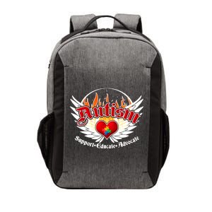 Support Educate Advocate - Autism Flames Vector Backpack