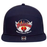 Support Educate Advocate - Autism Flames 7 Panel Mesh Trucker Snapback Hat