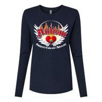 Support Educate Advocate - Autism Flames Womens Cotton Relaxed Long Sleeve T-Shirt