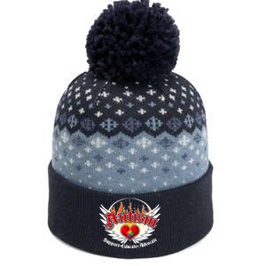 Support Educate Advocate - Autism Flames The Baniff Cuffed Pom Beanie