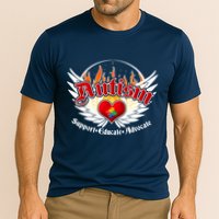 Support Educate Advocate - Autism Flames Cooling Performance Crew T-Shirt