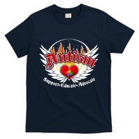 Support Educate Advocate - Autism Flames T-Shirt