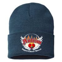 Support Educate Advocate - Autism Flames Sustainable Knit Beanie