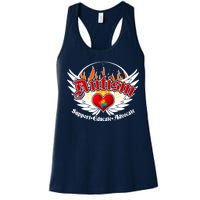 Support Educate Advocate - Autism Flames Women's Racerback Tank