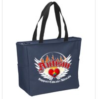 Support Educate Advocate - Autism Flames Zip Tote Bag