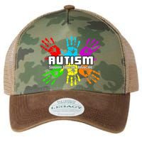 Support Educate Advocate Autism Handprint Legacy Tie Dye Trucker Hat