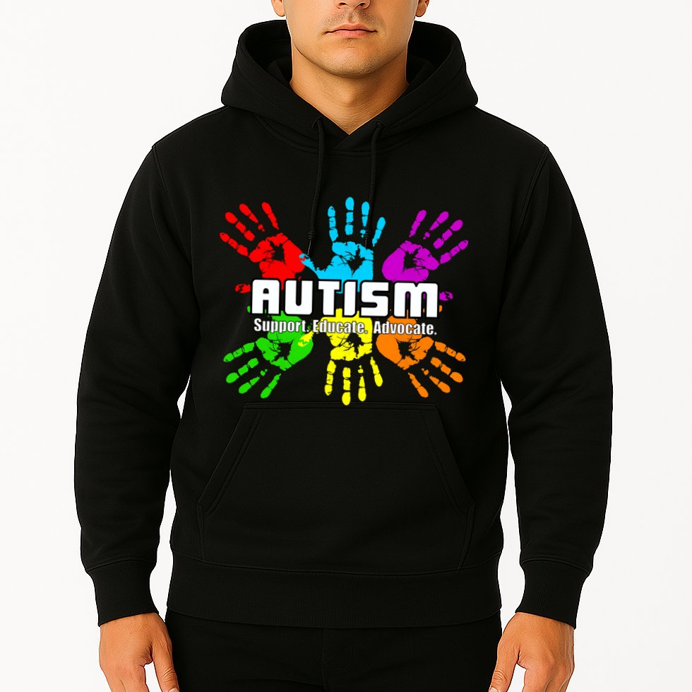 Support Educate Advocate Autism Handprint Hoodie