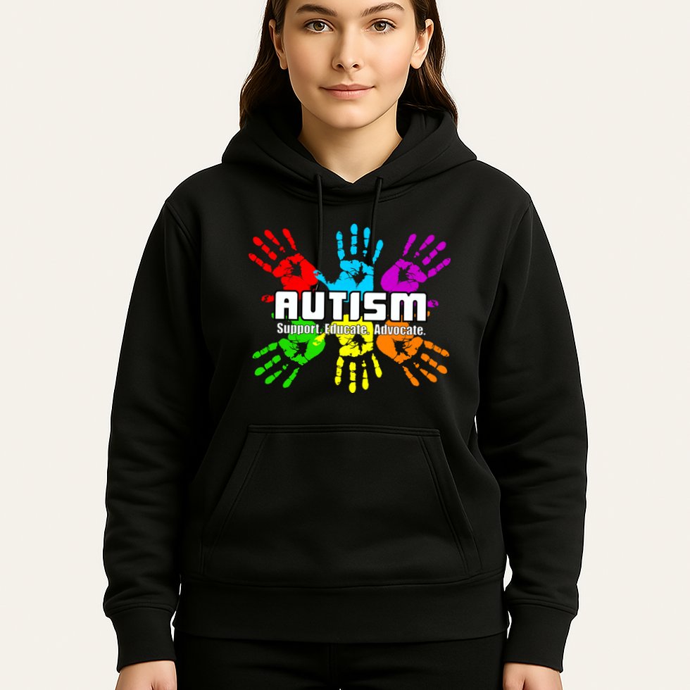Support Educate Advocate Autism Handprint Hoodie