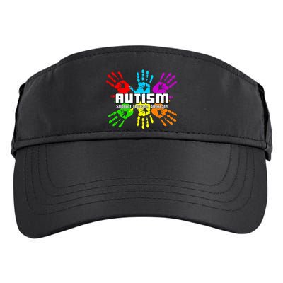 Support Educate Advocate Autism Handprint Adult Drive Performance Visor