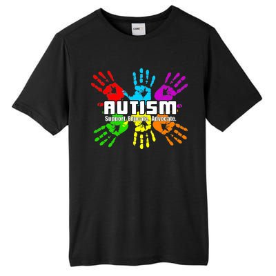 Support Educate Advocate Autism Handprint Tall Fusion ChromaSoft Performance T-Shirt