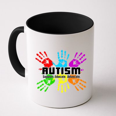 Support Educate Advocate Autism Handprint Mug