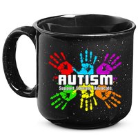 Support Educate Advocate Autism Handprint 15oz Campfire Ceramic Mug
