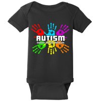 Support Educate Advocate Autism Handprint Baby Bodysuit