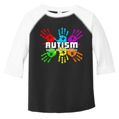 Support Educate Advocate Autism Handprint Toddler Fine Jersey T-Shirt