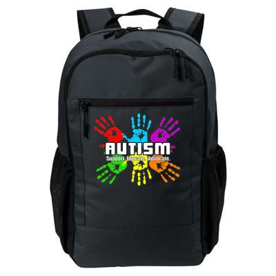 Support Educate Advocate Autism Handprint Daily Commute Backpack