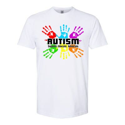 Support Educate Advocate Autism Handprint Softstyle CVC T-Shirt