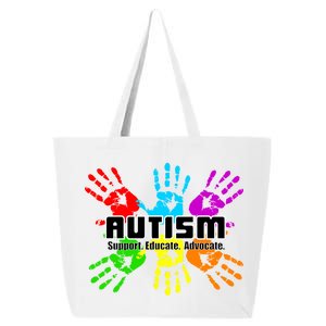 Support Educate Advocate Autism Handprint 25L Jumbo Tote