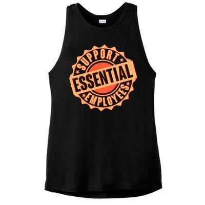 Support Essential Employees Ladies PosiCharge Tri-Blend Wicking Tank