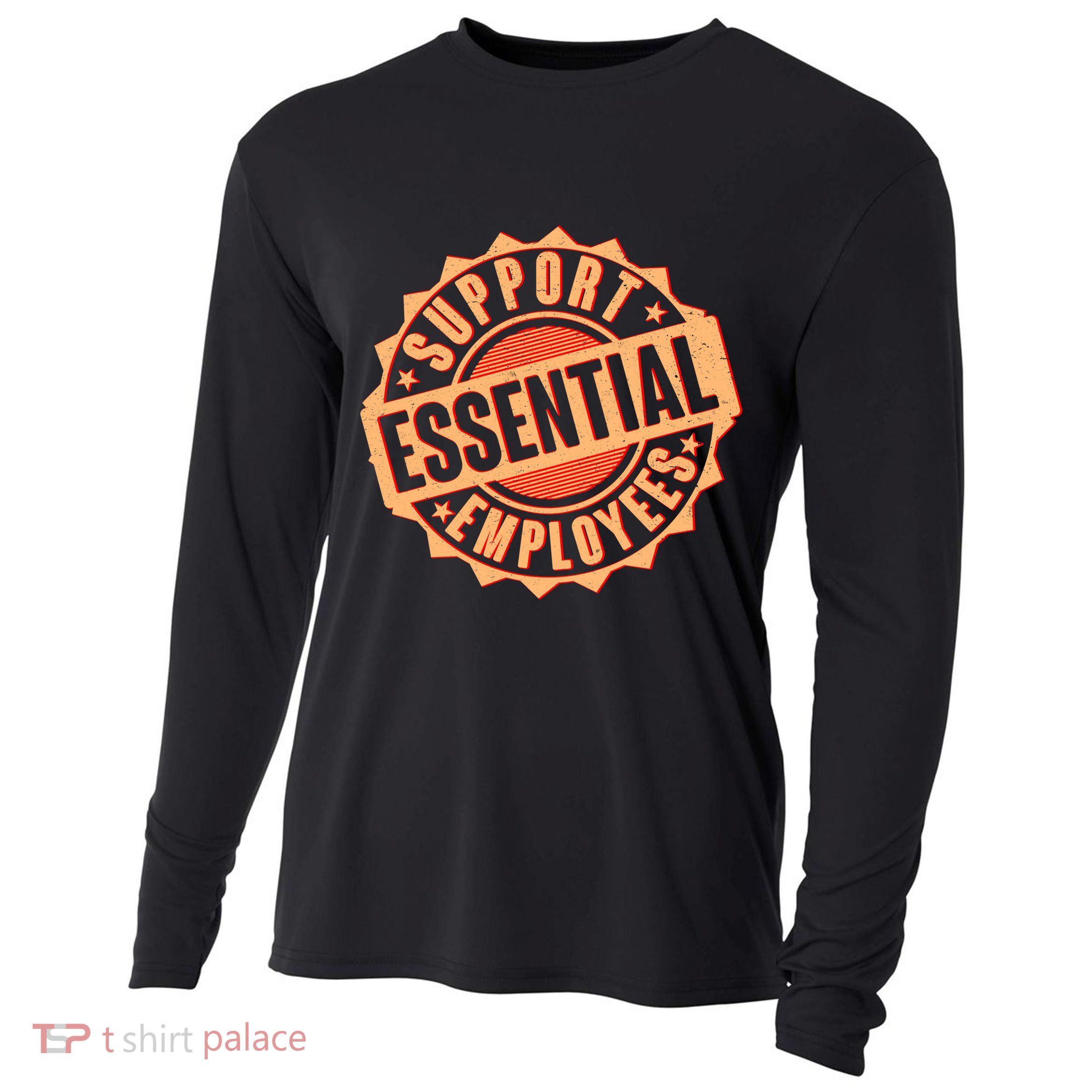 Support Essential Employees Cooling Performance Long Sleeve Crew