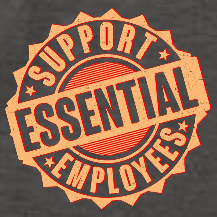 Support Essential Employees Vector Backpack