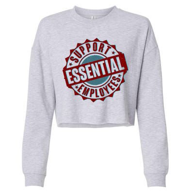 Support Essential Employees Cropped Pullover Crew