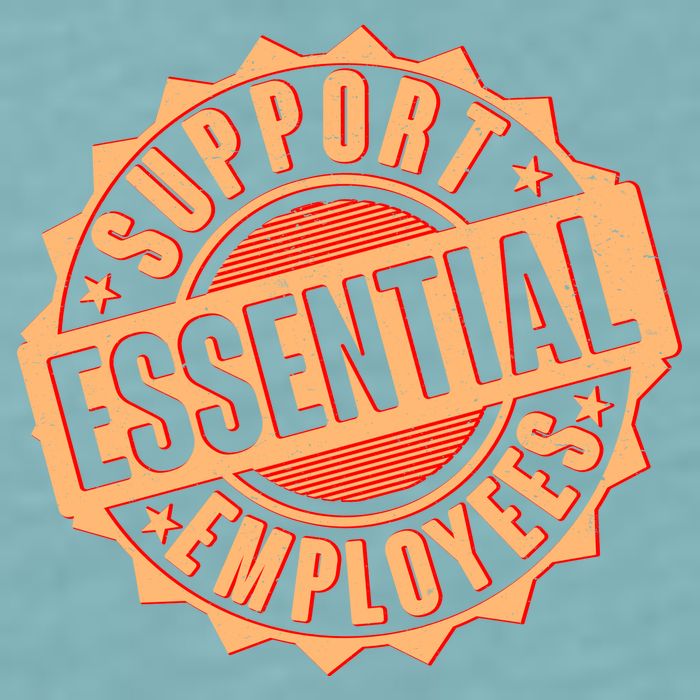 Support Essential Employees Sueded Cloud Jersey T-Shirt